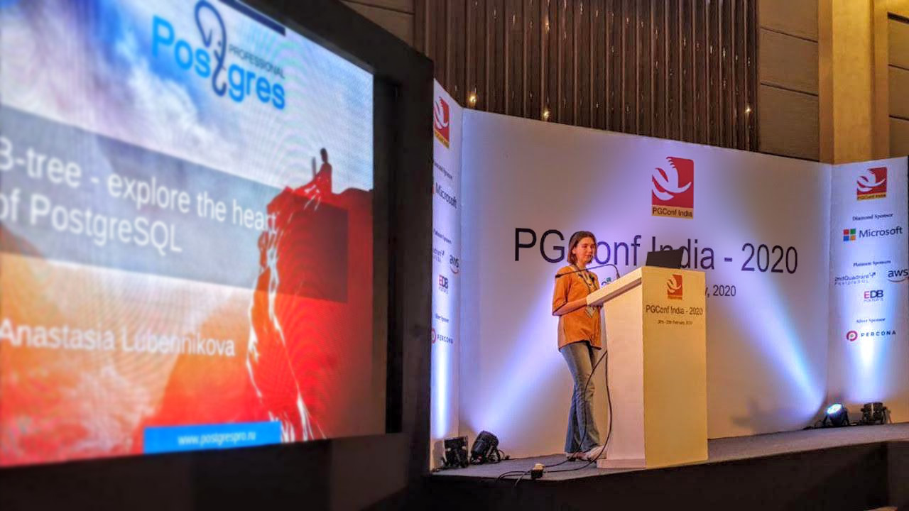 Anastasia Lubennikova, a Postgres Pro leading developer, has reported at PGConf.India that  Peter Geoghegan had  committed recently the long-awaited B-Tree index deduplication patch to PostgreSQL.