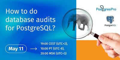 How to do database audits for PostgreSQL?