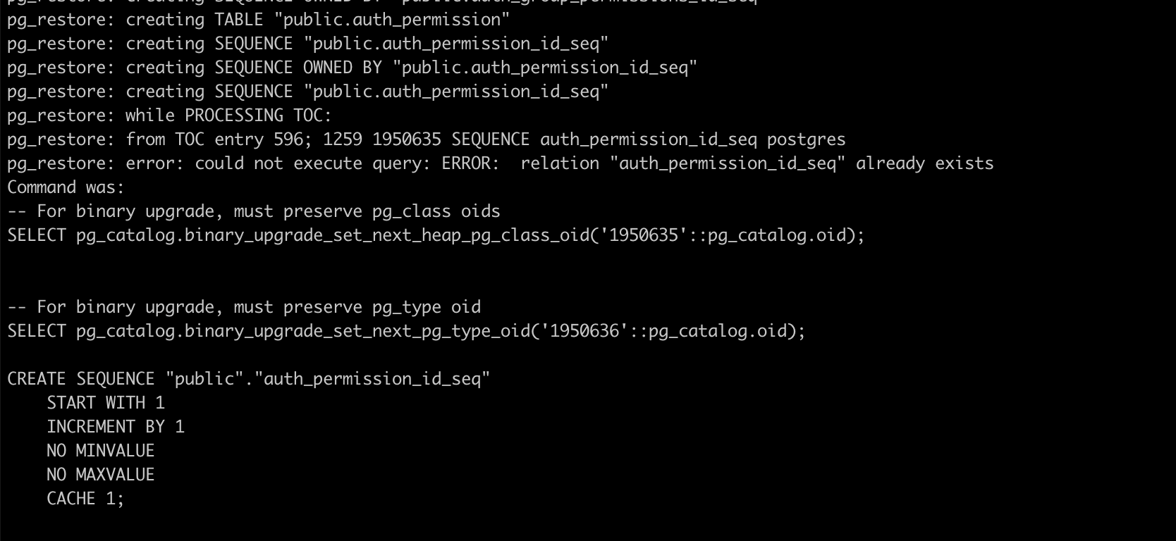 Thread: Postgres 9.6 to 12.7 pg_upgrade error - terminating connection ...